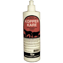 Thrush and foot rot in horses cattle sheep goats - Kopper Kare - for treatment of footrot in cattle, sheep, goats, thrush in horses, hoof punctures, cracked hooves, spongy hooves in horses, ringworm, wounds, after dehorning and as a pad toughener in dogs.