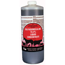 sulfaquinoxaline 19.2 % liquid concentrate
